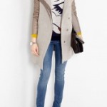 Helmut Lang wool and leather coat
