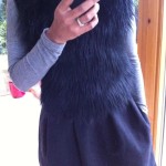 Furry vest with dress